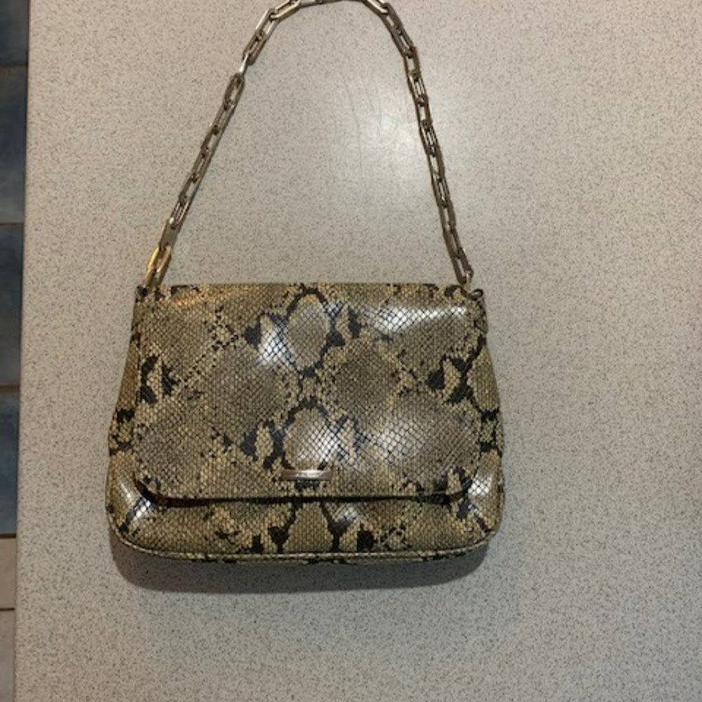Nine West snake print bag chunky chain
